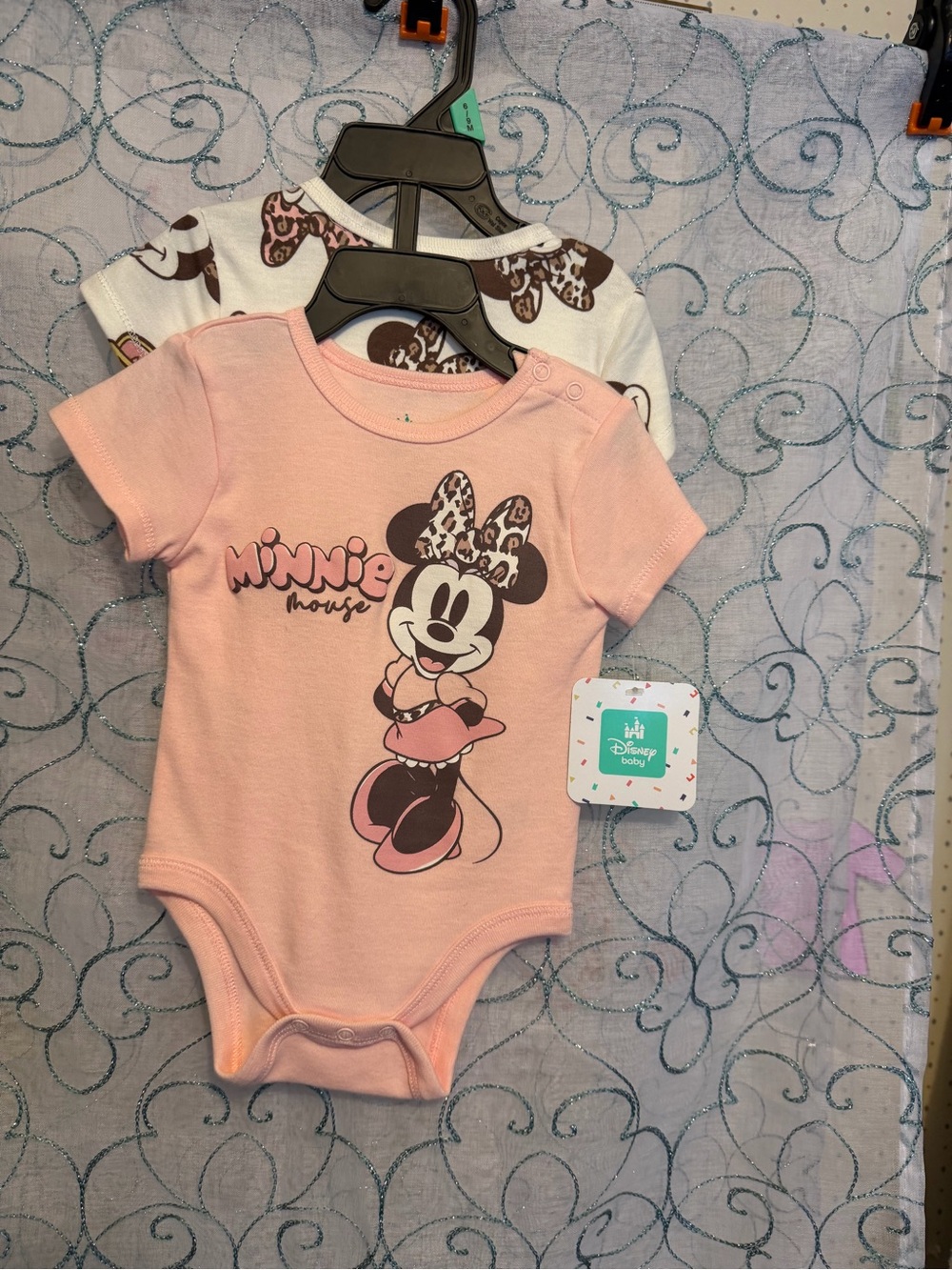 Disney Pink Minnie Mouse Short-Sleeve One-Piece Bodysuit
